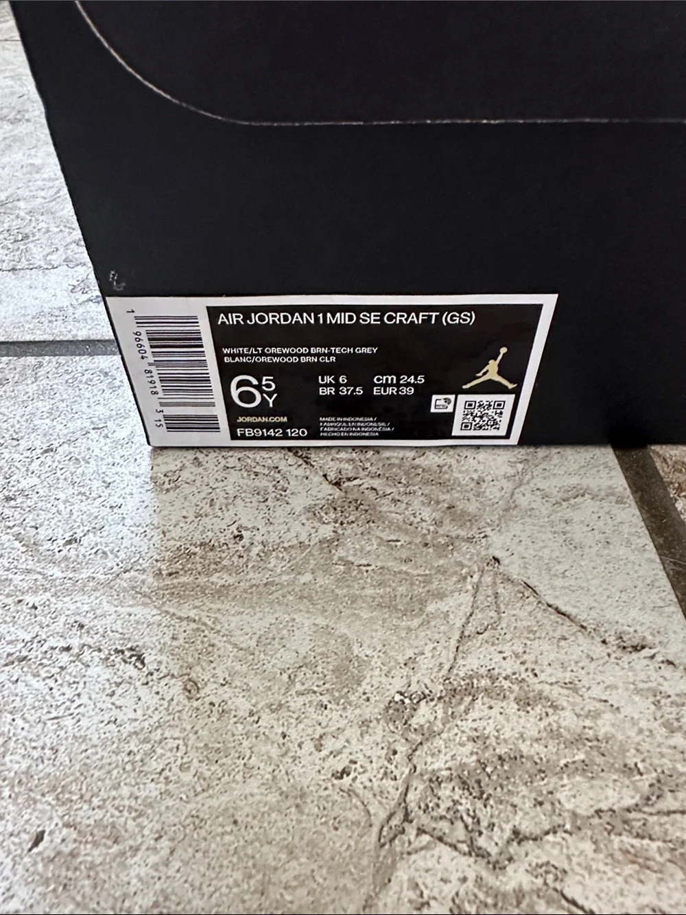 Air Jordan 1 Mid SE Craft White/Lt Orewood Sneakers